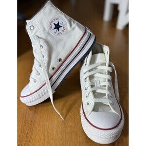 Converse Youth Chuck Taylor All Star Platform High Top Shoes Size 3 White Canvas